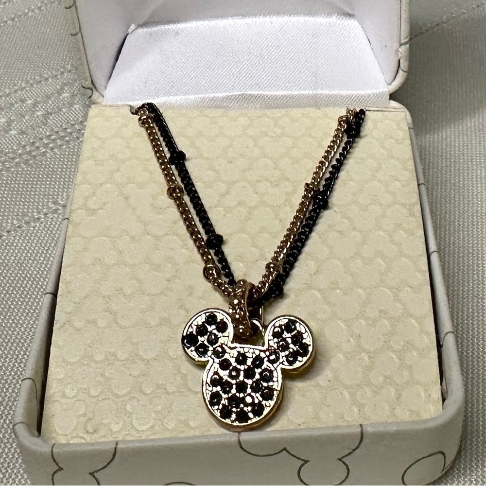 DISNEY Elegant Gold and Black Necklace